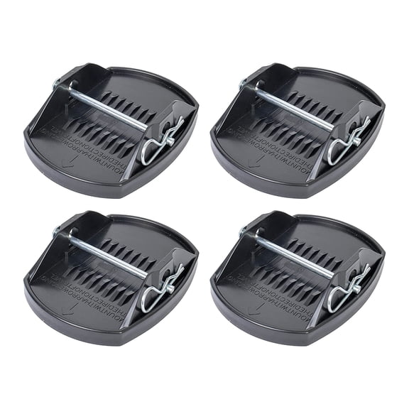 BIBABLYKE Heavy Duty Motorhome Jacks Pads For Stabilising Legs With Metal Pins Large Area For Secure Ground Placement 4pcs