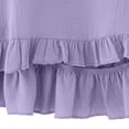 thumbnail image 4 of hlysgo Women's Batwing Sleeve Tunic Tops V Neck Double Ruffle Trim Boho Blouse Casual Loungewear Home Vacation Shirts Purple,XL, 4 of 5