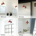 thumbnail image 3 of Design House Mason 8" Modern Farmhouse Indoor/Outdoor Wall Sconce, Rustic Red Finish, 3 of 9