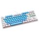thumbnail image 1 of Teclado mecánico para juegos con retroiluminación arcoíris Teclado mecánico con retroiluminación para juegos y trabajo. Azul blanco, 1 of 5
