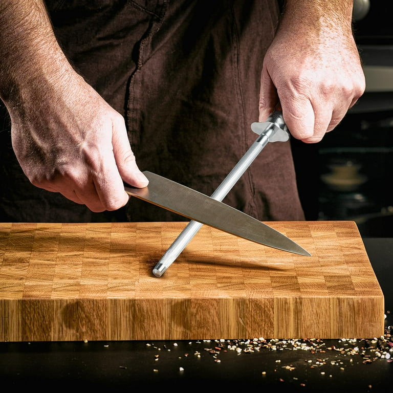 How to Sharpen a Kitchen Knife With Rod 