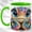 Green, variant on Colorful Turtle Coffee Mug, Whimsical Animal Mug, Ceramic 11 oz