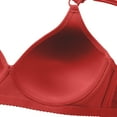 thumbnail image 4 of WZXFASHION Women Sexy Lace Back Button Shaping Cup Adjustable Shoulder Strap Large Size Underwire Bra Bra Red 90B, 4 of 6