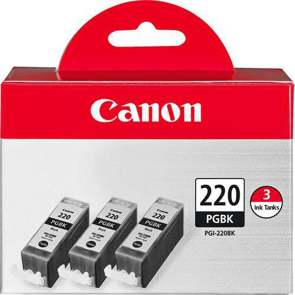 Genuine Canon CLI-221 Four-Color Ink Tank Pack (92946B004) + Canon PGI-220 Black Ink Tank 3-Pack (2945B004) - image 3 of 3