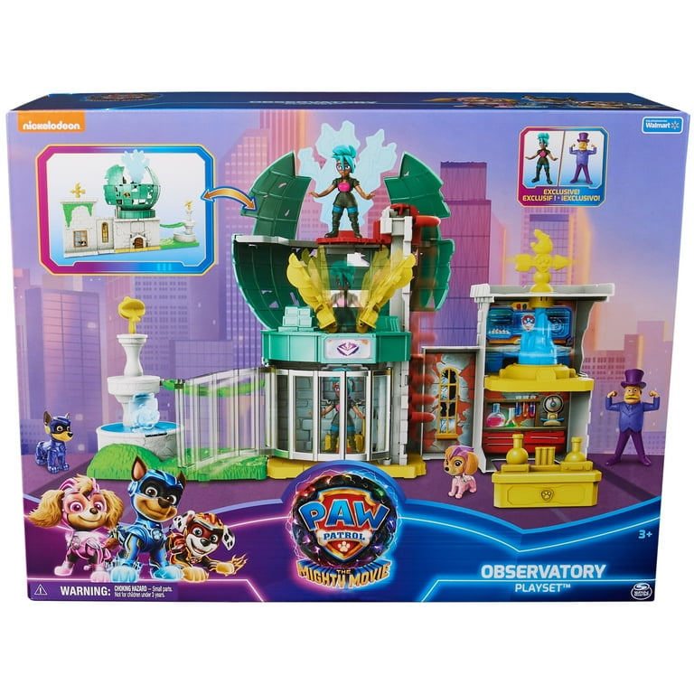 PAW Patrol Mighty Movie Playset, Pups Set with Skye & Chase