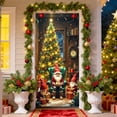 thumbnail image 1 of Christmas Door Cover Santa Claus Design Holiday Decoration for Front Door Indoor Wall Party Festive Decorations Merry Xmas Home Decor, 1 of 6
