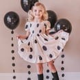 thumbnail image 2 of FAOWME Robe à Manches Courtes pour Filles Tout-Petits Robe de Danse Fête Col Rond Robe d'Été Blanche 2-3 Ans, 2 of 8