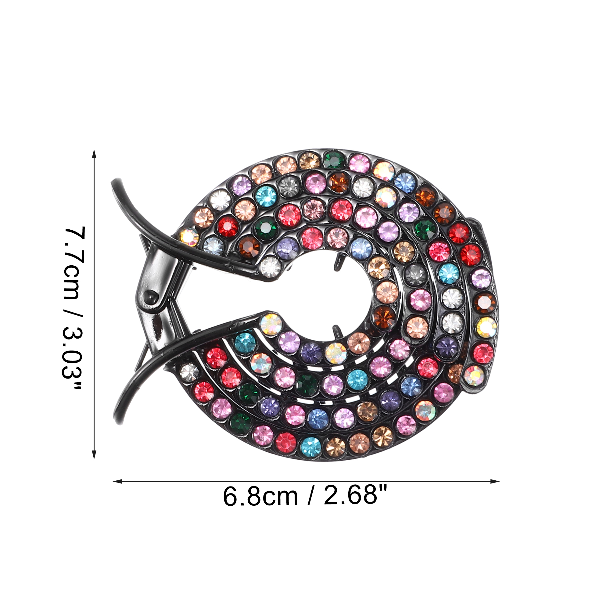 Unique Bargains Grace Dome Round Hair Clips Hairdo Clips for Girls 3.03"x2.68"x0.98"