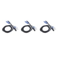 thumbnail image 1 of 3X Cable Powercon Combinación de Enchufe Powercon y Línea de Señal XLR para Tránsito de Señal de Conexión de Alimentación de Luz (A), 1 of 5