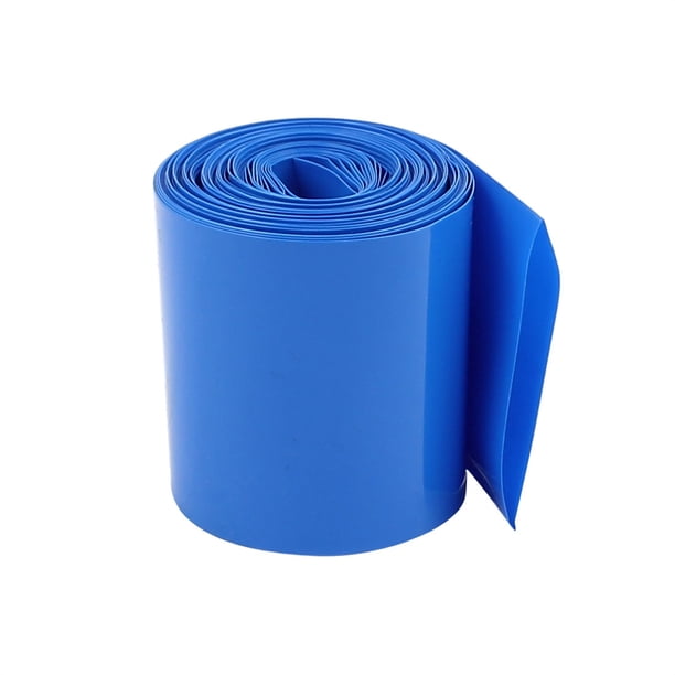 Tubo termocontraíble azul de 55 mm de ancho y 10 m de longitud para baterías