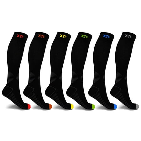 

Extreme Fit Recovery Knee High Compression Socks for Men and Women 6 Pack