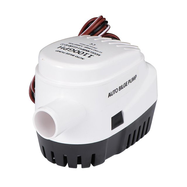 Yacht 1100gph Bomba de agua de sentina sumergible automática con interruptor automático para caravana Camping Marine White + Black (g1100-40-12 12v) kaili Sencillez