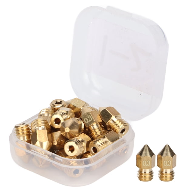 Kit de boquillas MK8 de 20 piezas NikouMX Boquillas extrusoras pulidas de rosca M6 de 1,75mm