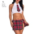 thumbnail image 1 of Traje de uniforme sexy Conjunto de ropa sexy atractivo Traje de ropa escolar de tela tejida de encaje, Blanco, XL Advancent XX000042-16, 1 of 7