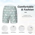 thumbnail image 5 of Lsque Mens Swim Trunks White Swan Pattern - Bathing Suit Compression Liner - Beach Swim Shorts Swimwear - (S-3XL) - Stretch Quick Dry -Medium, 5 of 9