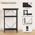 thumbnail image 6 of 5-10 Gallon Aquarium Stand, 3 Tier Fish Tank Stand with Storage, Fish Tank Stand with Metal Frame, Reptile Turtle Tank Stand for Home Office, 20.47" x 11.02" x 30.52", Black, 6 of 7