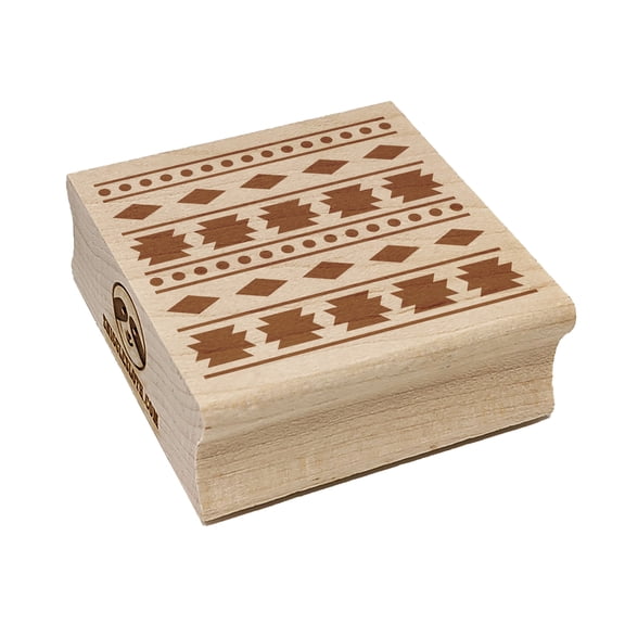 Repeating Southwestern Diamond Triangle Pattern Square Rubber Stamp Stamping Scrapbooking Crafting - Small 1.25in