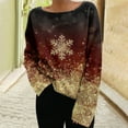 thumbnail image 6 of Women's Fashion Long Sleeve Christmas Snowman Snowflake Print Jacket Cardigan for Fall and Winter, Cozy and Festive, Ideal as Christmas Sweaters for Women and Christmas Gifts,Gold,Size M, 6 of 6