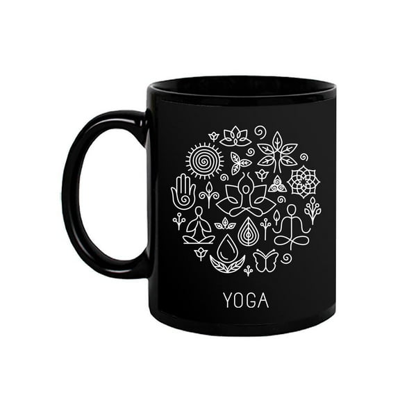 Yoga Icons Mug Unisex's -Image by Shutterstock