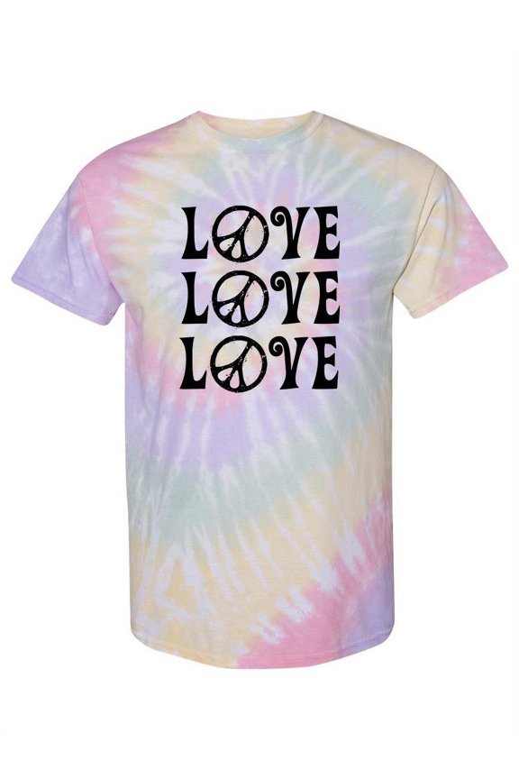 Love And Peace Lines Tie-Dye Spiral Men -Smartprints Designs, Male XX-Large