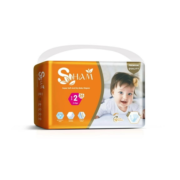 Sham Baby Disposable Diapers-36 count