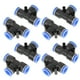 thumbnail image 1 of Conector neumático de unión, 10 piezas 10 mm 3/8 Conexión de línea de aire Conexiones rápidas neumáticas Materiales ecológicos, 1 of 14