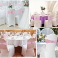 thumbnail image 7 of 100 Pack Spandex Stretch Chair Sashes Bows Elastic Chair Cover Bands Ties with Buckle Slider for Wedding Party Banquet Restaurant Baby Shower Chairs Decorations (Pink), 7 of 7