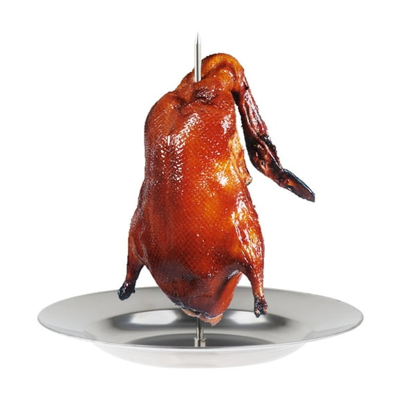 Youkk Support Vertical en Acier Inoxydable avec 2 Brochettes Fournitures de Cuisine