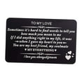 thumbnail image 2 of perfeclan Engraved Wallet Insert, Card Insert, Note Card, Greeting Card for Wallet for Valentine's Day, Christmas, Boyfriend, Girlfriend TO MY LOVE, 2 of 9