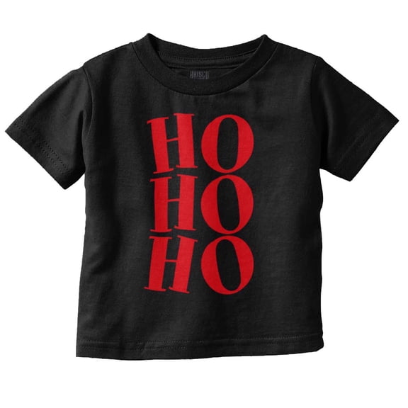 Christmas Santa Saying Ho Ho Ho Toddler Baby Graphic T Shirt Brisco Brands 12M