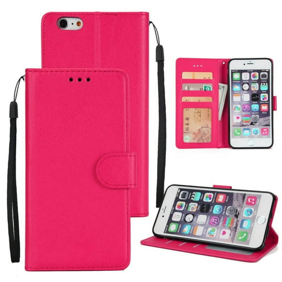 [PST] iPhone 6 / 6s Case, Leather Magnetic Card Slot Wallet Folio Flip Case Cover