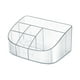 thumbnail image 4 of Organizador de maquillaje, organizador de baño con rejillas, caja de cosméticos para encimera grande y blanco, 4 of 9
