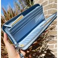 thumbnail image 2 of Michael Kors Jet Set Travel Large Travel Continental Wristlet Wallet Light Sky, 2 of 3