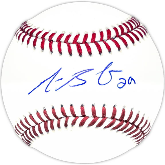 Michael Busch Autographed Official MLB Baseball Chicago Cubs Beckett BAS Witness 230285