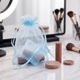 thumbnail image 5 of Organza Drawstring Gift Bags - Sheer Pouches for Weddings, Birthdays, and Party Favors - Reusable, Translucent Fabric, Perfect for Candy, Jewelry, and DIY Packaging,Blue A, 5 of 5