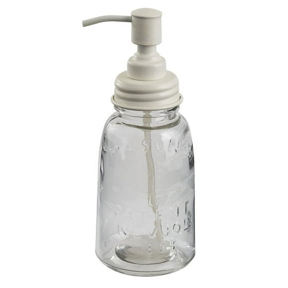 Park Designs White Mason Jar Soap Dispenser