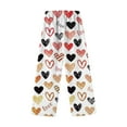 thumbnail image 3 of Valentines Womens Flannel Pajama Pants Fluffy Plush Heart Print Pj Pants Cute Elastic Waist Warm Fuzzy Pajama Bottoms, 3 of 3
