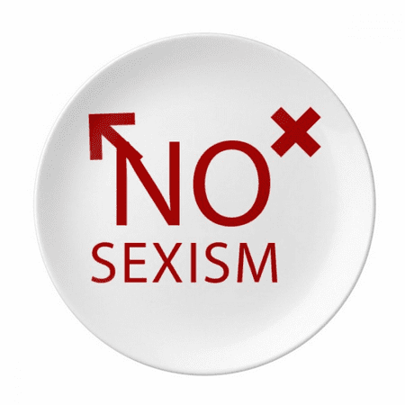 

No Sexism Plate Decorative Porcelain Salver Tableware Dinner Dish