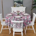 thumbnail image 2 of Pink Breast Cancer Round Tablecloth 60"x60",Wrinkle Wipeable Table Cloth for Kitchen Dining Room Picnic Patio Party, 2 of 6