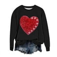 thumbnail image 2 of ZyeKqe Sweatshirts for Women Plus Size Valentines Day Printed Tops Fleece Lined Long Sleeve Shirts Fashion Clothes, 2 of 6