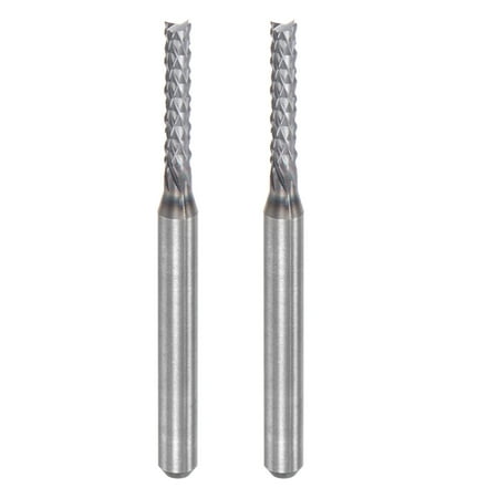 

Uxcell 1/8 Shank 2.1mm x 12mm Diamond Film Coated Carbide Left Hand End Mill Bits 2 Pack