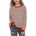 thumbnail image 2 of Antinious Boys Girls Stripe Print Drop Shoulder Round Neck Casual Sweatshirts, 2 of 5