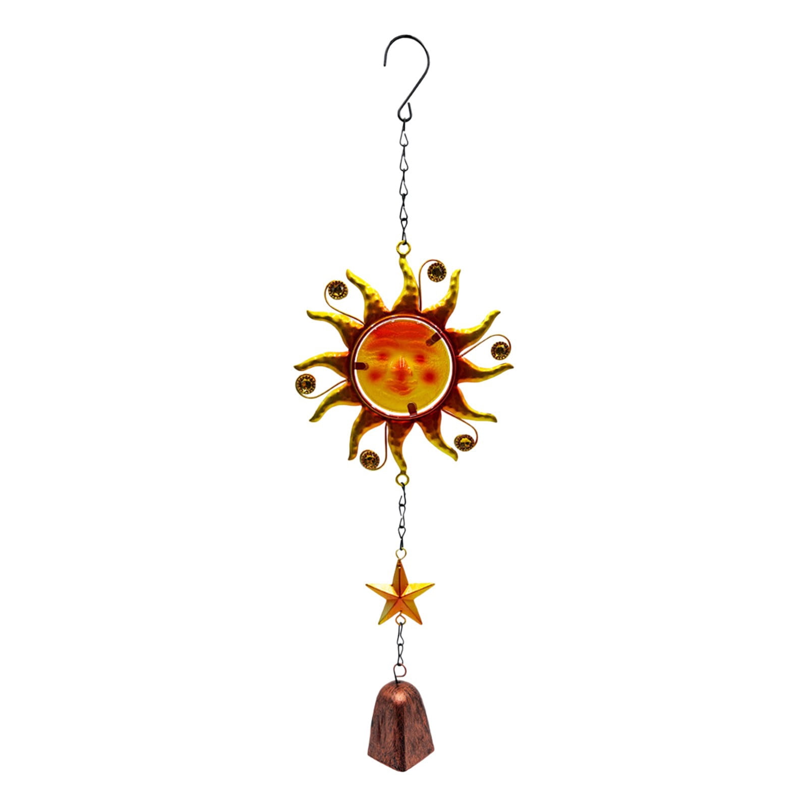 SSZMDLB Wind Chime Iron Art Crafts Pendant, Handcrafted Metal Wind Chimes for Outdoor Garden Decoration, Hanging Bell Windchime for Patio Porch Home Decor, Artistic Pendant Ornaments