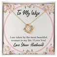 thumbnail image 3 of To My Wife Taken by The Most Beautiful Woman Infinity Knot Necklace Message Card, 3 of 17