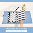 thumbnail image 5 of ALAZA 2 Pack Pencil Pouch Black Stripes Pencil Case for 3 Ring Binder Clear Window Pencil Bag Organizers, 5 of 6