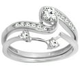thumbnail image 3 of Dazzlingrock Collection 0.50 Carat (ctw) 10K Diamond Ladies Swirl Bridal Engagement Ring Set 1/2 CT, White Gold, Size 7.5, 3 of 8