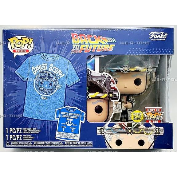 Doc with Helmet Size Large Pop and Tee Combo Stickered Glow in the Dark