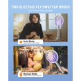 thumbnail image 2 of Electric Fly Swatter Racket, 4000V Bug Zapper with 1800mah Rechargeable Battery & Dual Modes, 2 in 1 Purple Mosquito Light Killer 3-Layer Safety Mesh for Indoor Home Patio Camp(1 Pack), 2 of 5