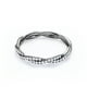 thumbnail image 4 of JeenMata Anillo de Bodas de Eternidad Trenzado con Diseño Pavé Forma Redonda de 0,5 Quilates, Chapado en Oro Negro de 18 K sobre Plata, 4 of 6