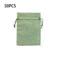 thumbnail image 3 of Guardurnaity 50 Uds. Saco con cordón joyería anillos pendientes bolsas arpillera embalaje boda Natural fiesta envoltura cumpleaños duradero Ropa, zapatos y accesorios Miscelánea Fruta Verde, 3 of 6